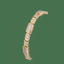 Bracelet en or rose diamants et nacre