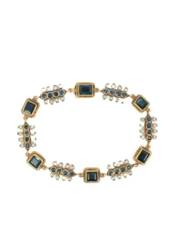 Bracelet en or, saphirs et perles fines