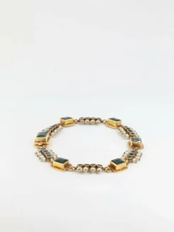 Bracelet en or, saphirs et perles fines