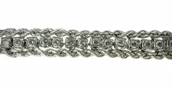 Bracelet en or torsadé et serti de brillants