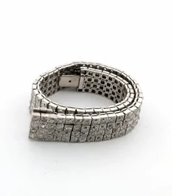 Bracelet en platine avec diamants