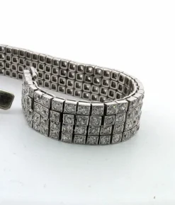 Bracelet en platine avec diamants