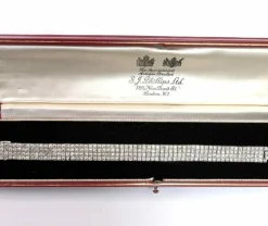 Bracelet en platine avec diamants