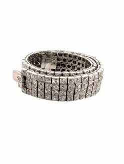 Bracelet en platine avec diamants