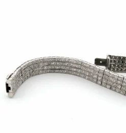 Bracelet en platine avec diamants
