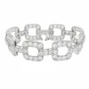 Bracelet en platine serti de diamants taille ancienne.