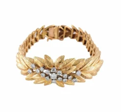BRACELET "FEUILLAGE" OR & DIAMANTS