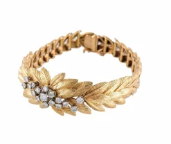 BRACELET "FEUILLAGE" OR & DIAMANTS