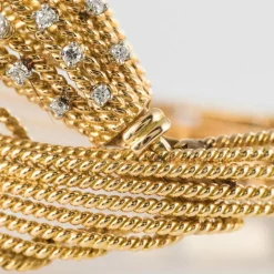 Bracelet fils d'or et diamants