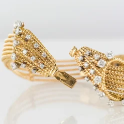 Bracelet fils d'or et diamants