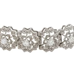 Bracelet Fleur Or blanc Diamant