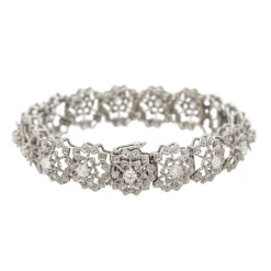 Bracelet Fleur Or blanc Diamant