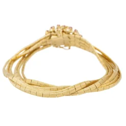 Bracelet Fleur Or jaune Rubis