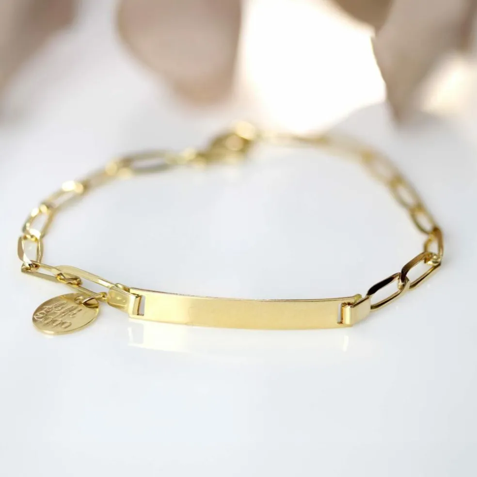 Bracelet gourmette bébé à graver