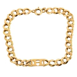 Bracelet gourmette en or jaune