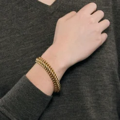 Bracelet Gourmette Fantaisie or rose