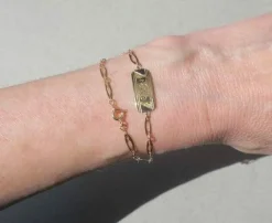 Bracelet gourmette identité Art Déco