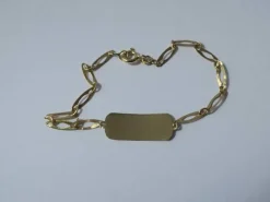 Bracelet gourmette identité Art Déco