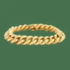 Bracelet gourmette mailles rondes or