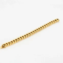 Bracelet gourmette mailles rondes or