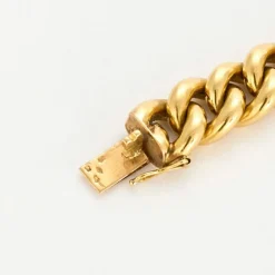 Bracelet gourmette mailles rondes or