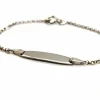 Bracelet Gourmette Or blanc
