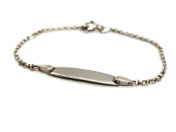 Bracelet Gourmette Or blanc