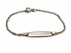 Bracelet Gourmette Or blanc