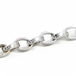 Bracelet Gourmette Or blanc