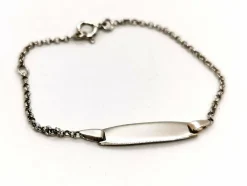 Bracelet Gourmette Or blanc