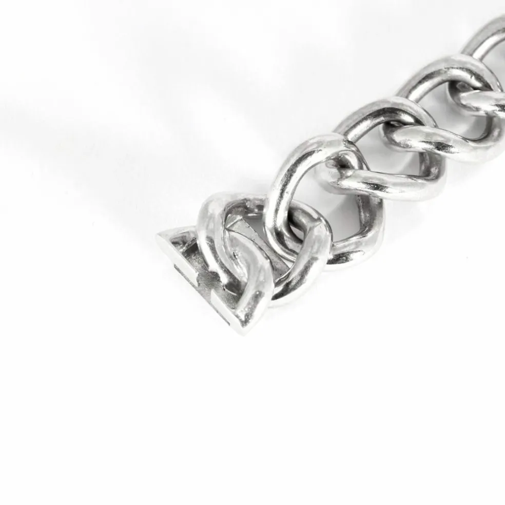Bracelet gourmette, or blanc et diamants