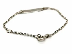 Bracelet Gourmette Or blanc