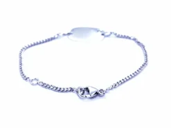 Bracelet Gourmette Or blanc