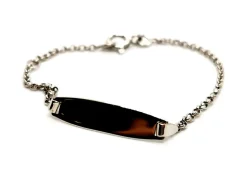 Bracelet Gourmette Or blanc