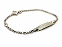 Bracelet Gourmette Or blanc