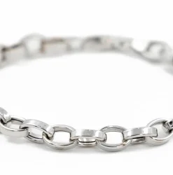 Bracelet Gourmette Or blanc