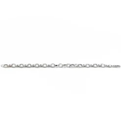 Bracelet Gourmette Or blanc