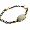 Bracelet Gourmette Or jaune, Or blanc