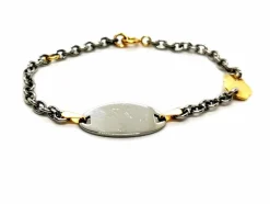 Bracelet Gourmette Or jaune, Or blanc