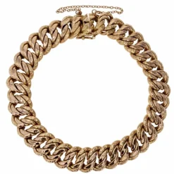 Bracelet gourmette or rose vintage