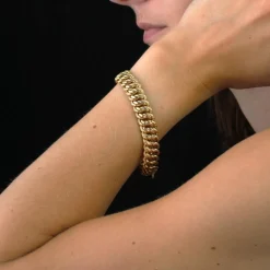 Bracelet gourmette or rose vintage