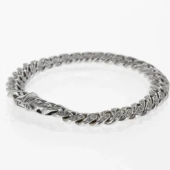 Bracelet Gourmette Souple Or Blanc et Diamants