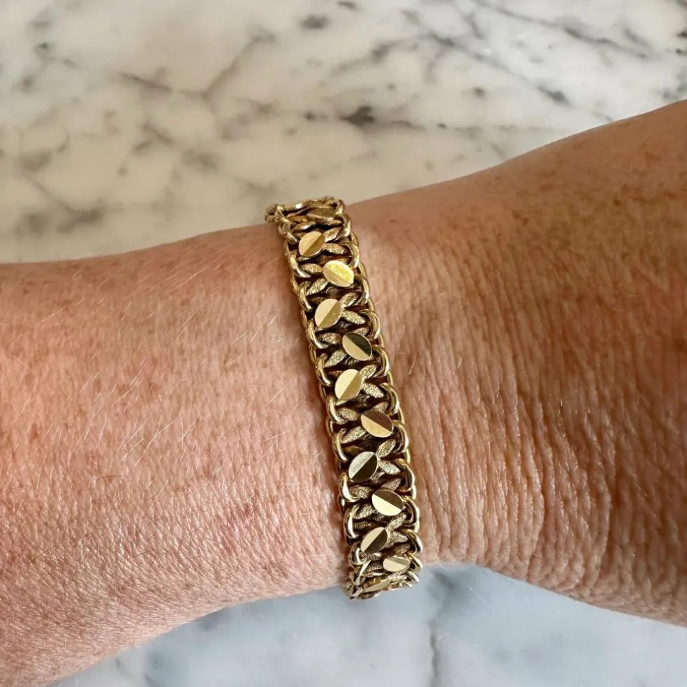 Bracelet "grains de café" Or jaune