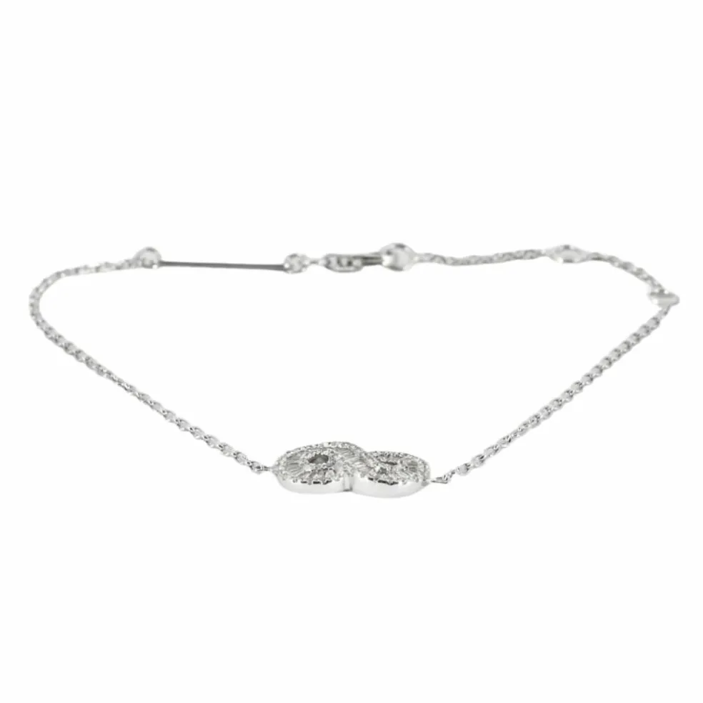 Bracelet infini or blanc et diamants