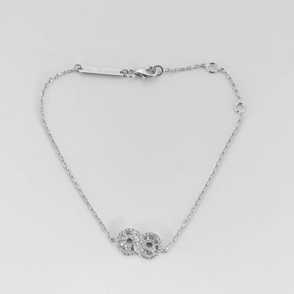 Bracelet infini or blanc et diamants