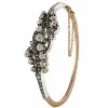 Bracelet Jonc Ancien Or Rose, Argent & Diamants