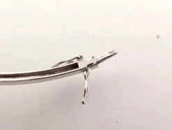 bracelet jonc coeur serti 30 diamants 1.55ct t15 or blanc 18k 10gr
