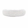 Bracelet jonc en or blanc, pavage diamants.
