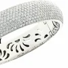 Bracelet jonc en or blanc et diamants
