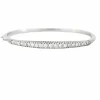 Bracelet jonc en or gris et diamants